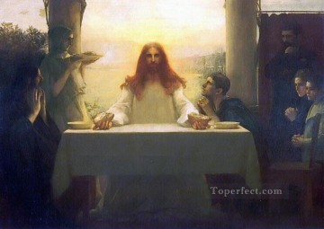 Cristo y los discípulos en Emaús Pascal Dagnan Bouveret Pinturas al óleo